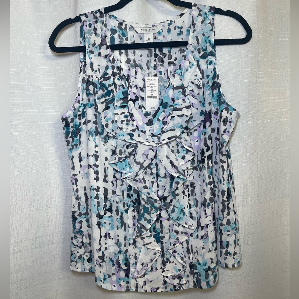 White House Black Market “Ruffle Front Layer Shell” or Blouse
